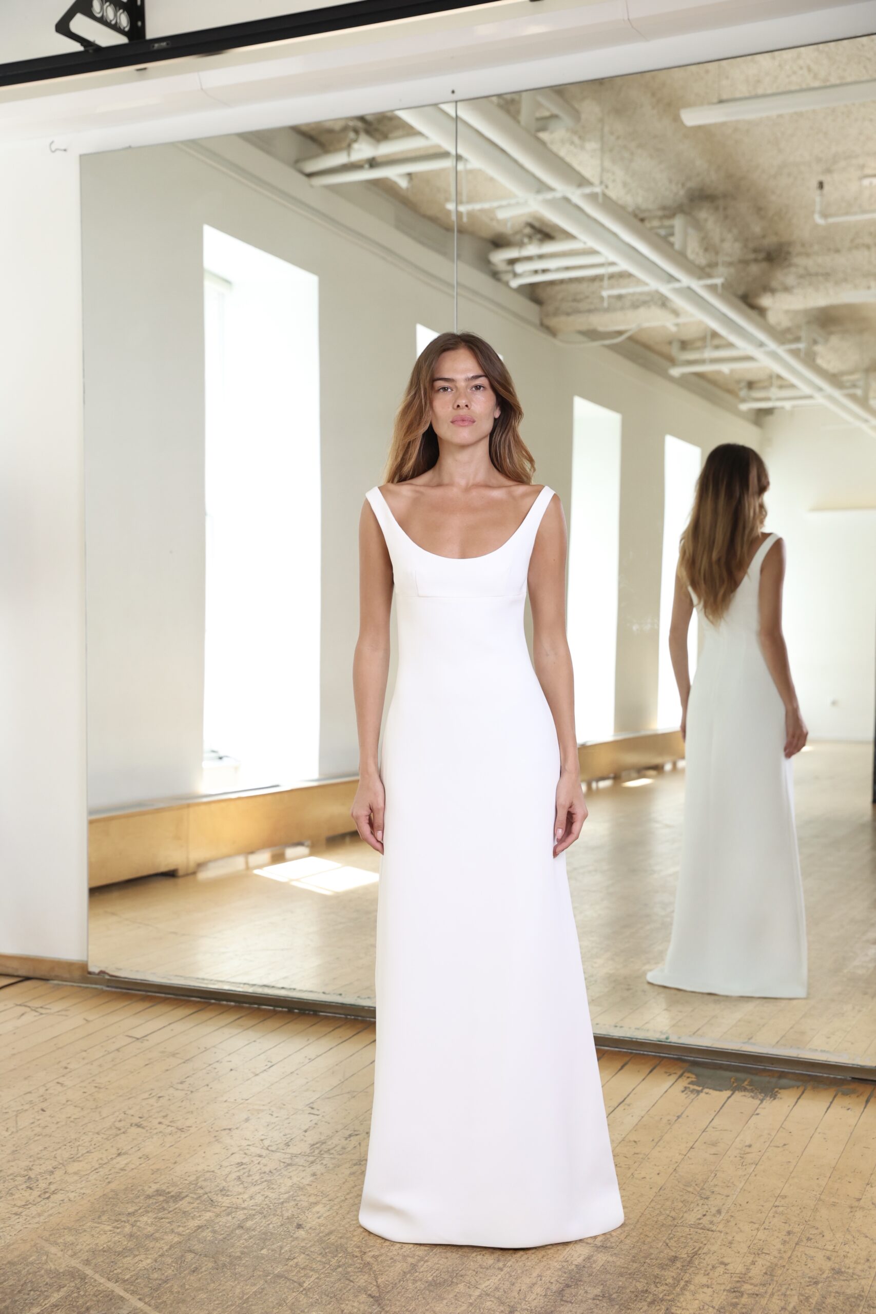 Scoop-Neck Long Dress